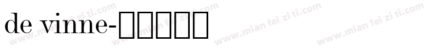 de vinne字体转换